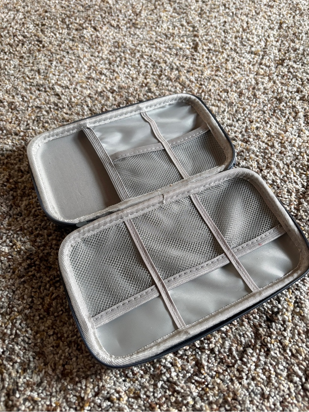 Portable Neutral Gray Travel Organizer Pouch